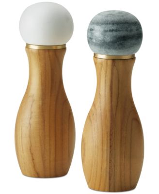 Anolon - Pantryware Teakwood & Marble Salt and Pepper Grinder, Set of 2