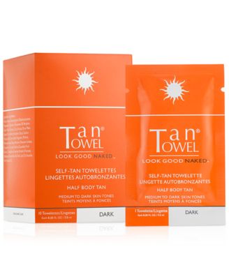 TanTowel - Half-Body Self-Tan Towelettes - Dark, 10-Pk.