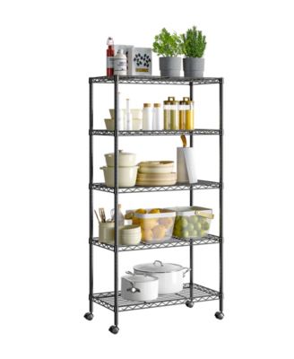 Seville Classics - 5-Tier Black Epoxy Steel Wire Shelving