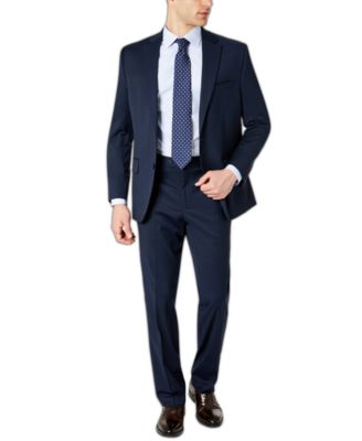 IZOD - Men's Classic-Fit Blue Solid Suit