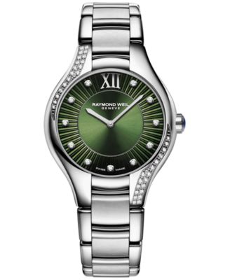 Raymond Weil - Women's Swiss Noemia Diamond (1/4 ct. t.w.) Stainless Steel Bracelet Watch 32mm