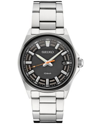 Seiko - Men's Analog Essentials Stainless Steel Bracelet Watch 40mm