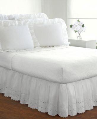 Fresh Ideas - Ruffled Eyelet King Bed Skirt