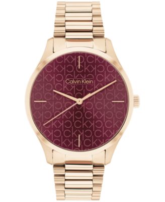Calvin Klein - Women's Carnation Gold-Tone Stainless Steel Bracelet Watch 35mm