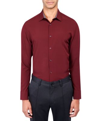 ConStruct - Men's Slim-Fit Solid Performance Dress Shirt