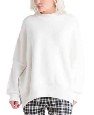 Black Tape - Women's Long Sleeve Exposed Seams Tunic Sweater
