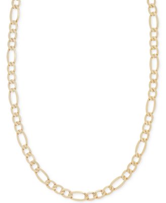 Italian Gold - Figaro Chain 22" Necklace in Italian 14k Gold