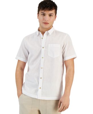 Sun + Stone - Men's Blake Chambray Short Sleeve Button-Front Shirt