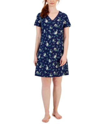 Charter Club - Women's Cotton Lace-Trim Essentials Sleepshirt