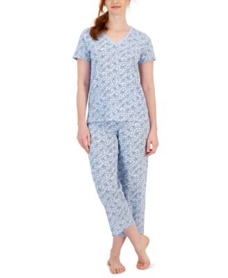 Charter Club - Women's Cotton Lace-Trim Essentials Pajamas Set