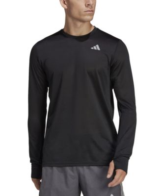adidas - Men's Own The Run Classic-Fit Reflective Long-Sleeve Running T-Shirt