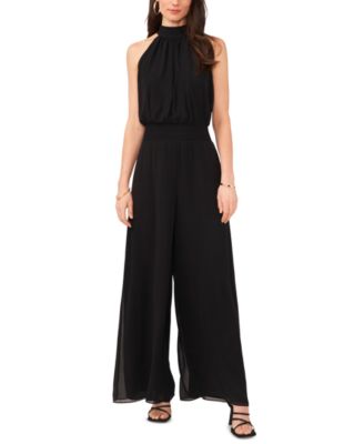 Vince Camuto - Women's Halter Tie-Back Wide-Leg Jumpsuit