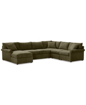 Furniture - 5-Pc. Fabric Modular Chaise Sectional Sofa