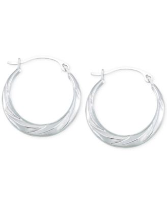 Macy's Brand - Hoop Earrings in 10k White Gold