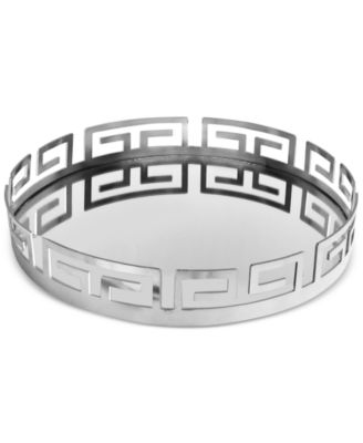 Jay Imports - Greek Key 15" Round Mirror Tray