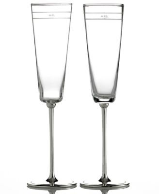 Kate Spade - "Darling Point" Champagne Flutes, Set of 2