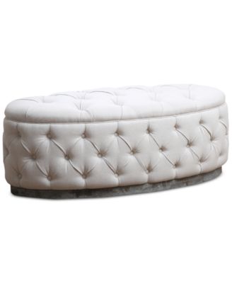 Abbyson Living - Chesten Oval Ottoman, Direct Ship