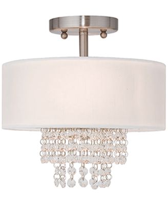 Livex - Carlisle 11" Crystal Semi Flush Chandelier