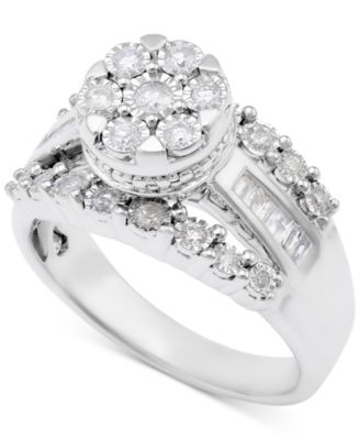Promised Love - Diamond Dome Cluster Promise Ring (1/2 ct. t.w.) in Sterling Silver