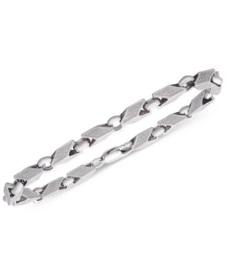 Macy's Brand - Men's Polished Link Bracelet in Sterling Silver