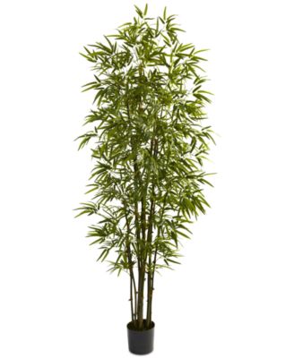 Nearly Natural - 7' Artificial Green Bamboo Tree