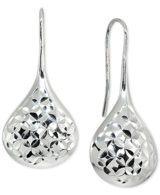 Giani Bernini - Textured Teardrop Drop Earrings in Sterling Silver