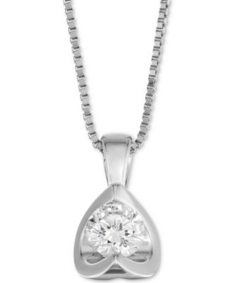 Macy's Brand - Diamond Tension-Set 18" Pendant Necklace (5/8 ct. t.w.) in 14k Gold