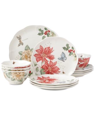 Lenox - Butterfly Meadow Holiday 12-Piece Dinnerware Set