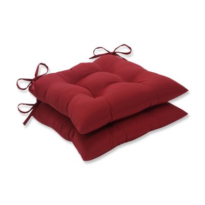 Pillow Perfect - Pompeii Red Wrought Iron Seat Cushion (Set of 2)