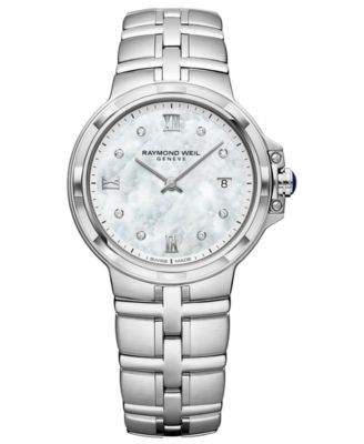 Raymond Weil - Women's Parsifal Swiss Diamond-Accent Stainless Steel Bracelet Watch 30mm