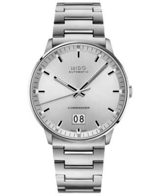 Mido - Men's Swiss Automatic Commander II BigDate Stainless Steel Bracelet Watch 42mm