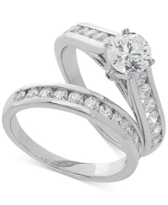 Grown With Love - Lab Grown Diamond Channel-Set Bridal Set (2 ct. t.w.) in 14k White Gold