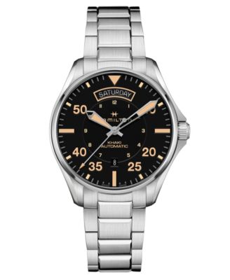 Hamilton - Men's Swiss Automatic Khaki Pilot Stainless Steel Bracelet Watch 42mm