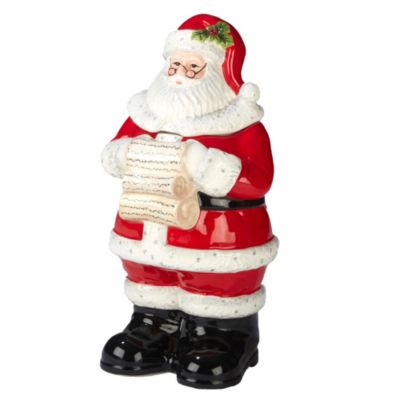 Certified International - Holiday Wishes 3-D Santa Cookie Jar