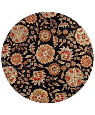 Surya - Athena ATH-5017 Black 4' Round Area Rug