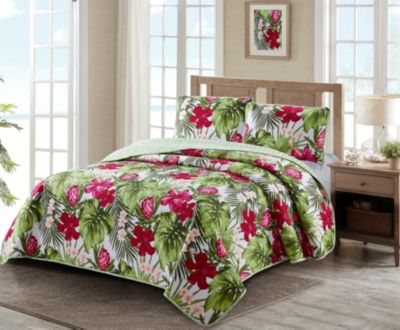 Harper Lane - Paradise Palm 3 Piece Quilt Set King