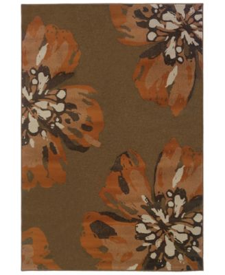 Oriental Weavers - Adrienne 4130C Brown/Orange 7'10" x 10'10" Area Rug