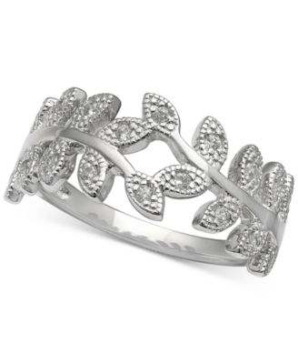 Giani Bernini - Cubic Zirconia Vine Ring in Sterling Silver