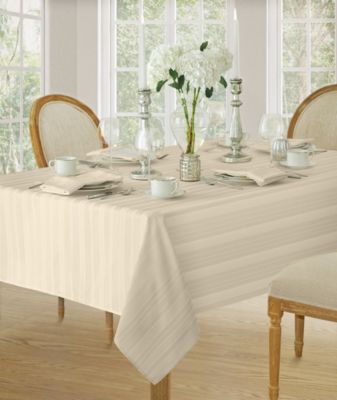 Elrene - Denley Stripe Tablecloth Collection