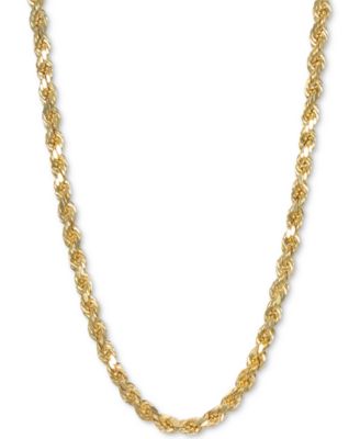 Italian Gold - Rope 18" Chain Necklace in 14k Gold