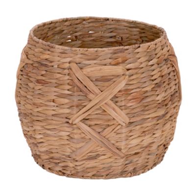 Household Essentials - X-Weave Round Wicker Floor Basket