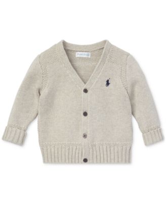 Polo Ralph Lauren - Baby Boys Combed Cotton V-Neck Cardigan