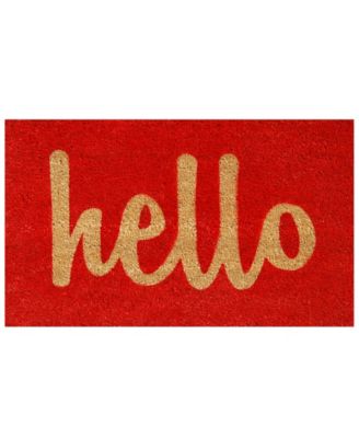 Home & More - Hello Script 24" x 36" Coir/Vinyl Doormat