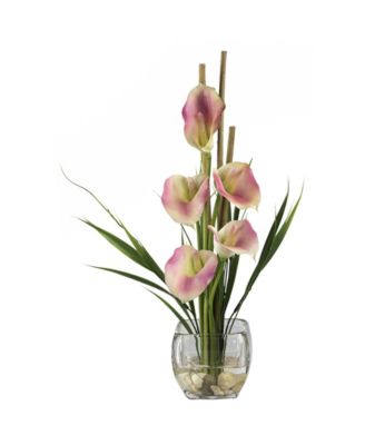 Nearly Natural - Calla Lilly Liquid Illusion Silk Flower Arrangement