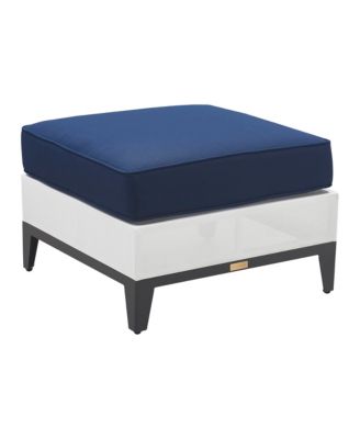 Tommy Hilfiger - Hampton Outdoor Ottoman with Cushion, Quick Ship