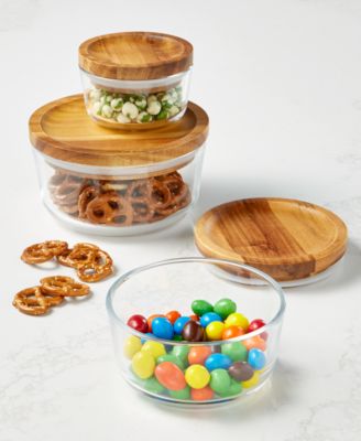 Pyrex - 6-Pc. Storage Set with Wood Lids
