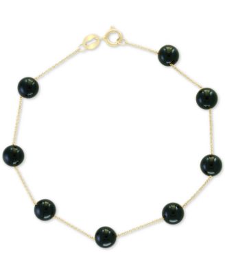 EFFY Collection - Onyx Bead (6mm) Bracelet in 14k Gold, (Also in Lapis Lazuli)