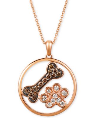 Le Vian - Chocolate Diamond (1/4 ct. t.w.) & Nude Diamond (1/6 ct. t.w.) 20" Pendant Necklace in 14k Rose Gold
