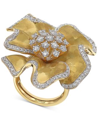 EFFY Collection - Diamond Flower Statement Ring (1-3/8 ct. t.w.) in 14k Gold