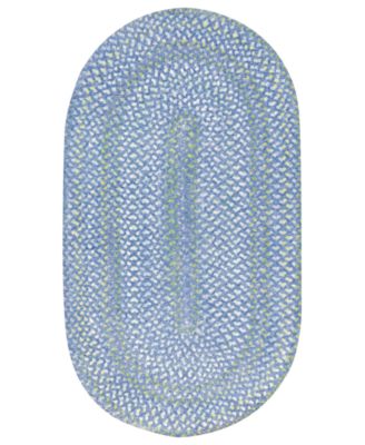 Capel - Area Rug, Sailor Boy Oval Braid 0470-400 Deep Blue Sea 7' x 9'